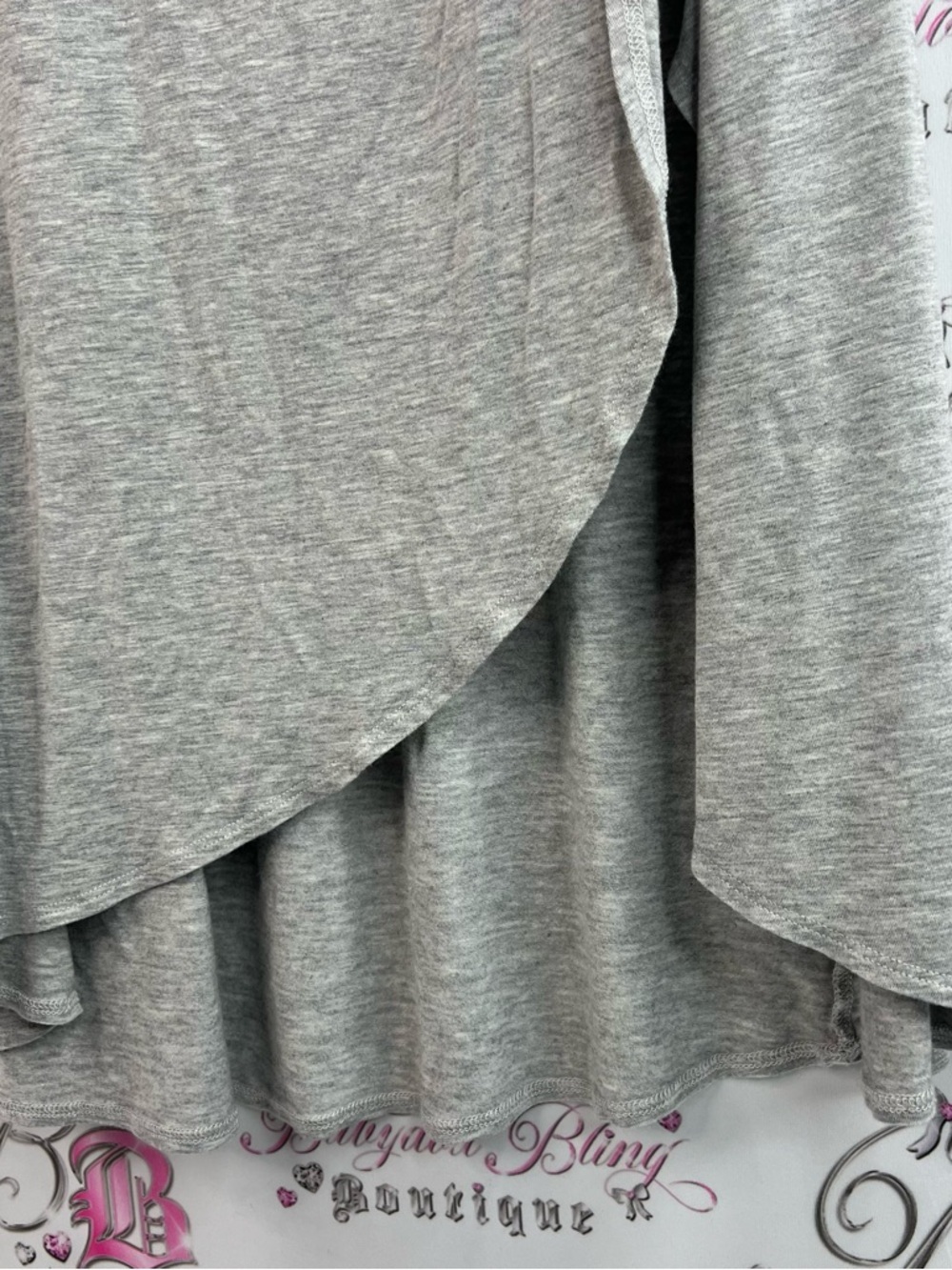 Lole skirt ribbon tie up grey Light Gray long flowy Skirt with Tie up bow - Picture 4 of 13